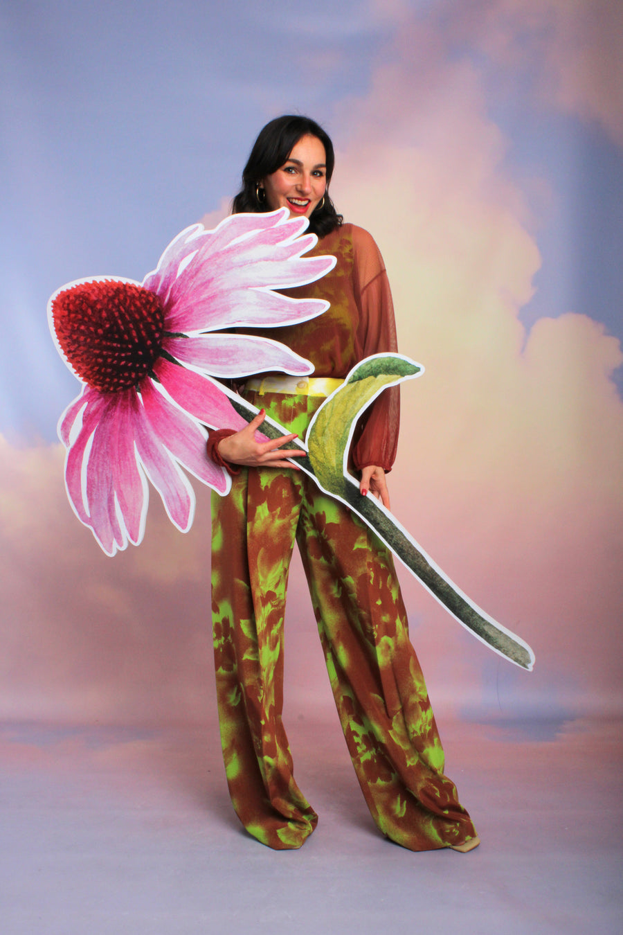 Pantaloni Verushka a fiori