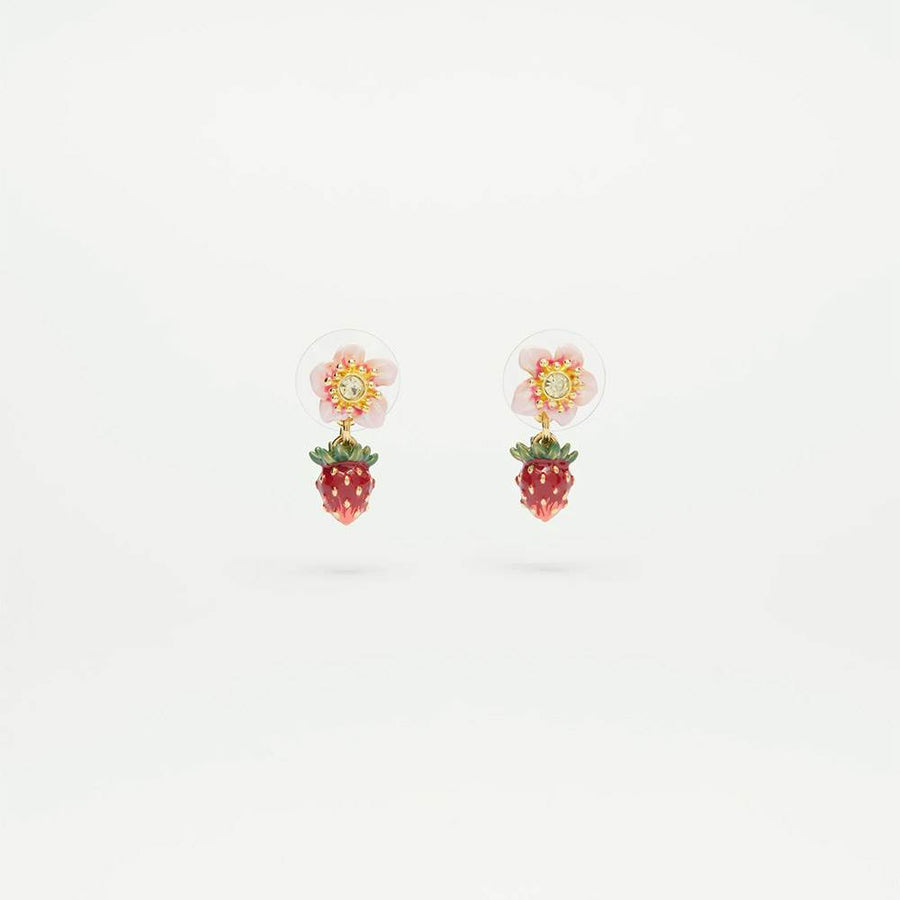 LES NEREIDES-Orecchini fragola e fiore-ATBG105T