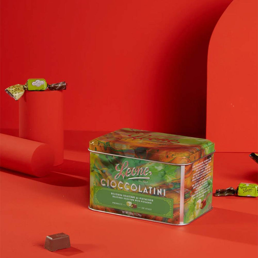 PASTIGLIE LEONE-Latta praline al pistacchio 150g-04163