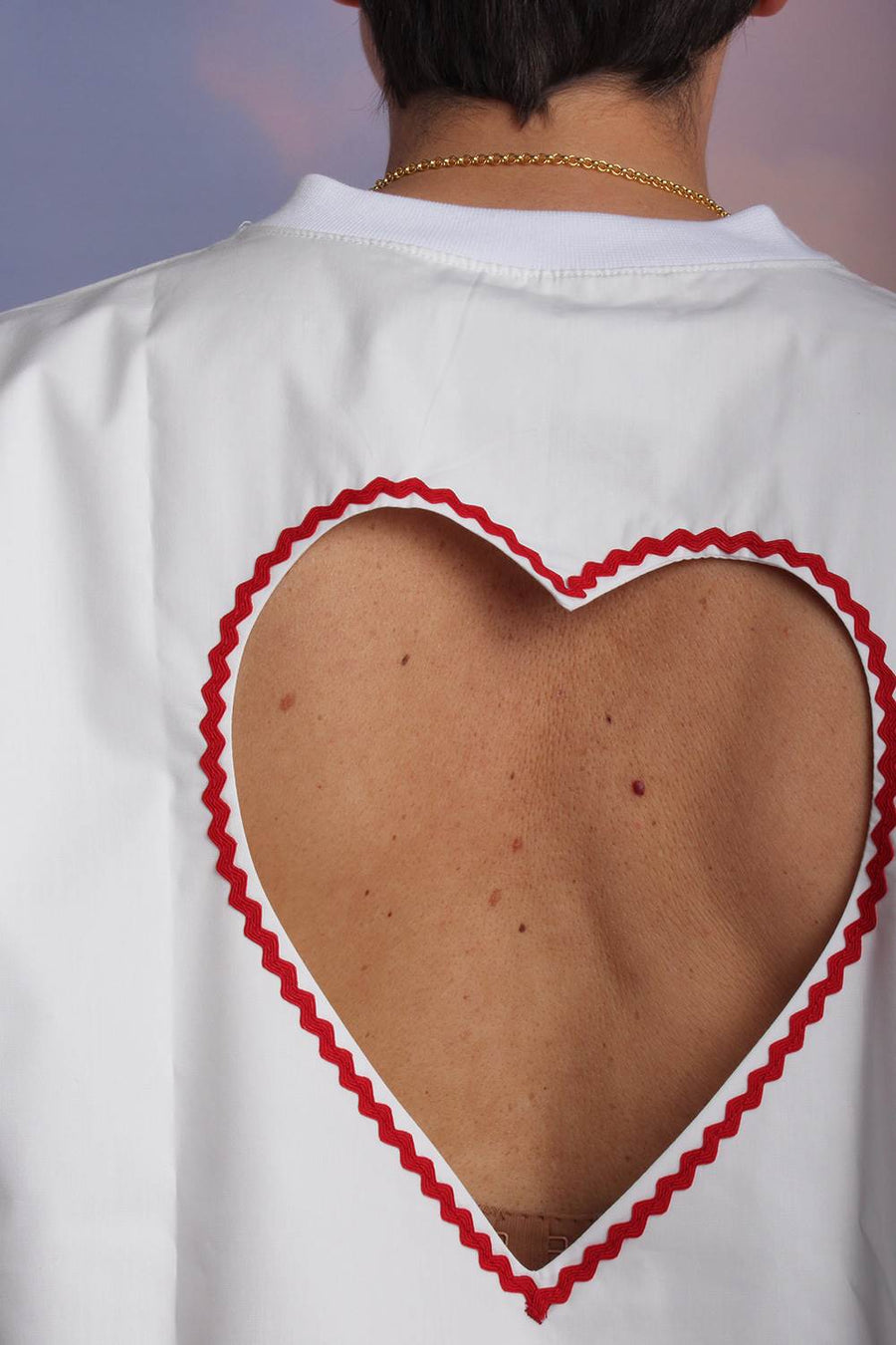 SANTE COUTURE-T-shirt cuore bianca-LOVETSHIRT