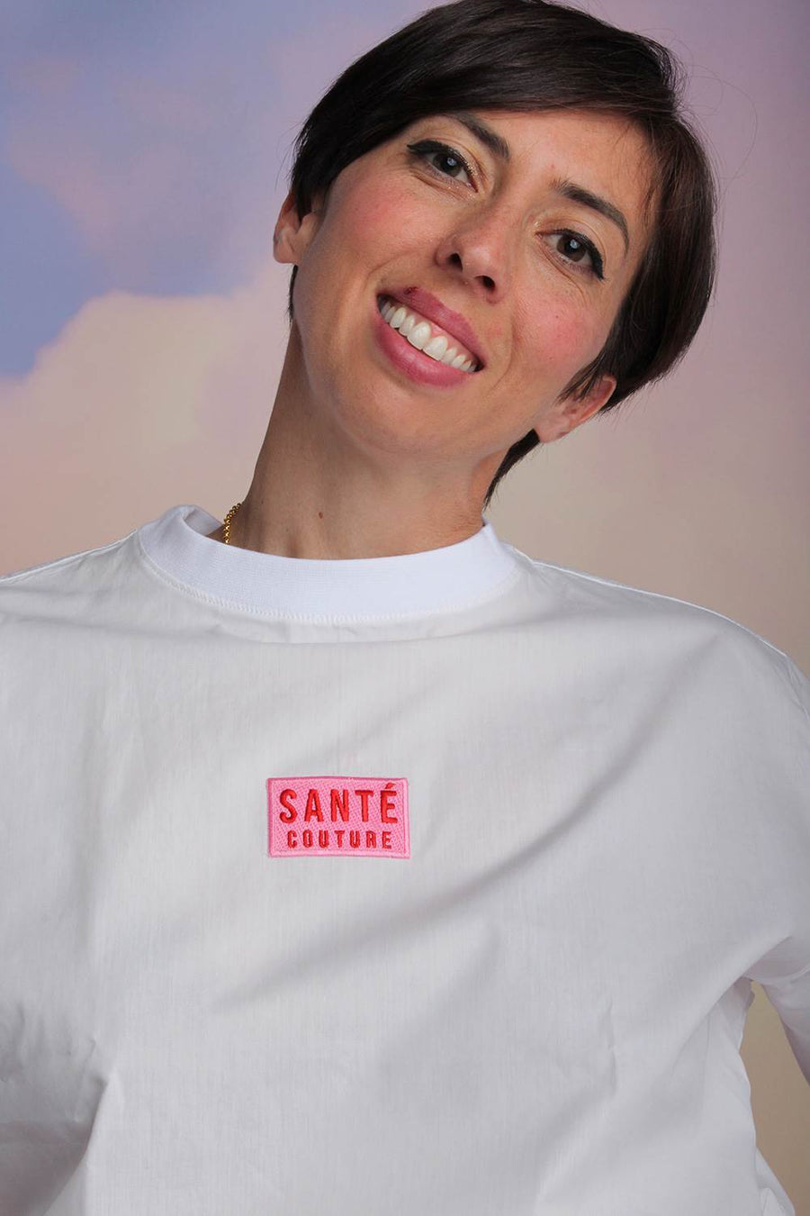 SANTE COUTURE-T-shirt cuore bianca-LOVETSHIRT