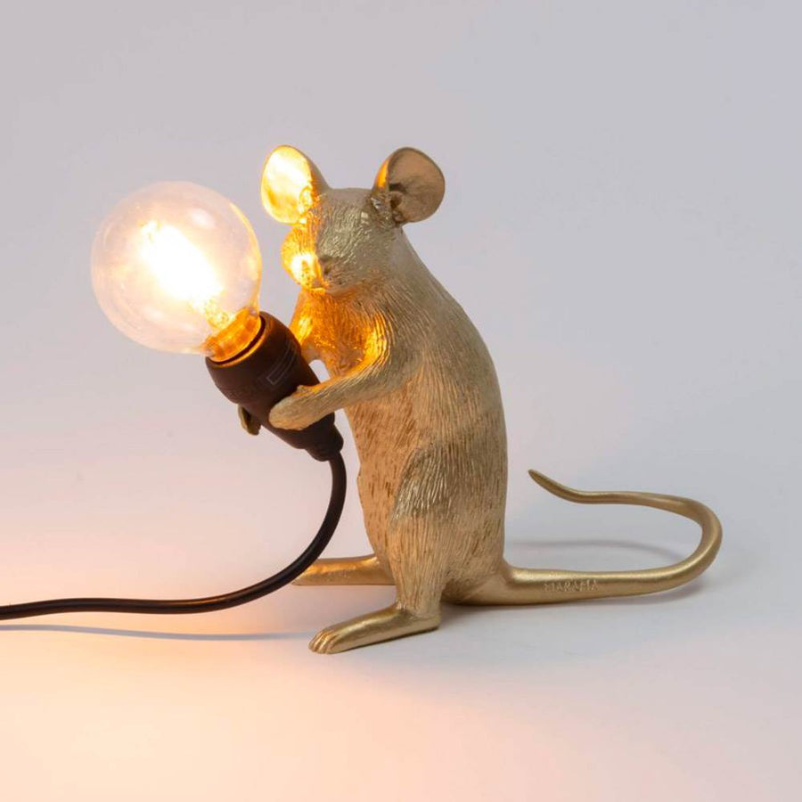 SELETTI-Lampada Mouse oro by MARCANTONIO-15231