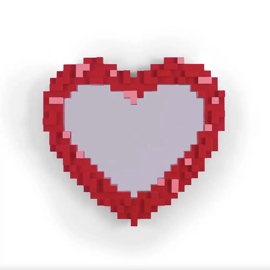 SELETTI-Specchio Pixel Mirror cuore-17055