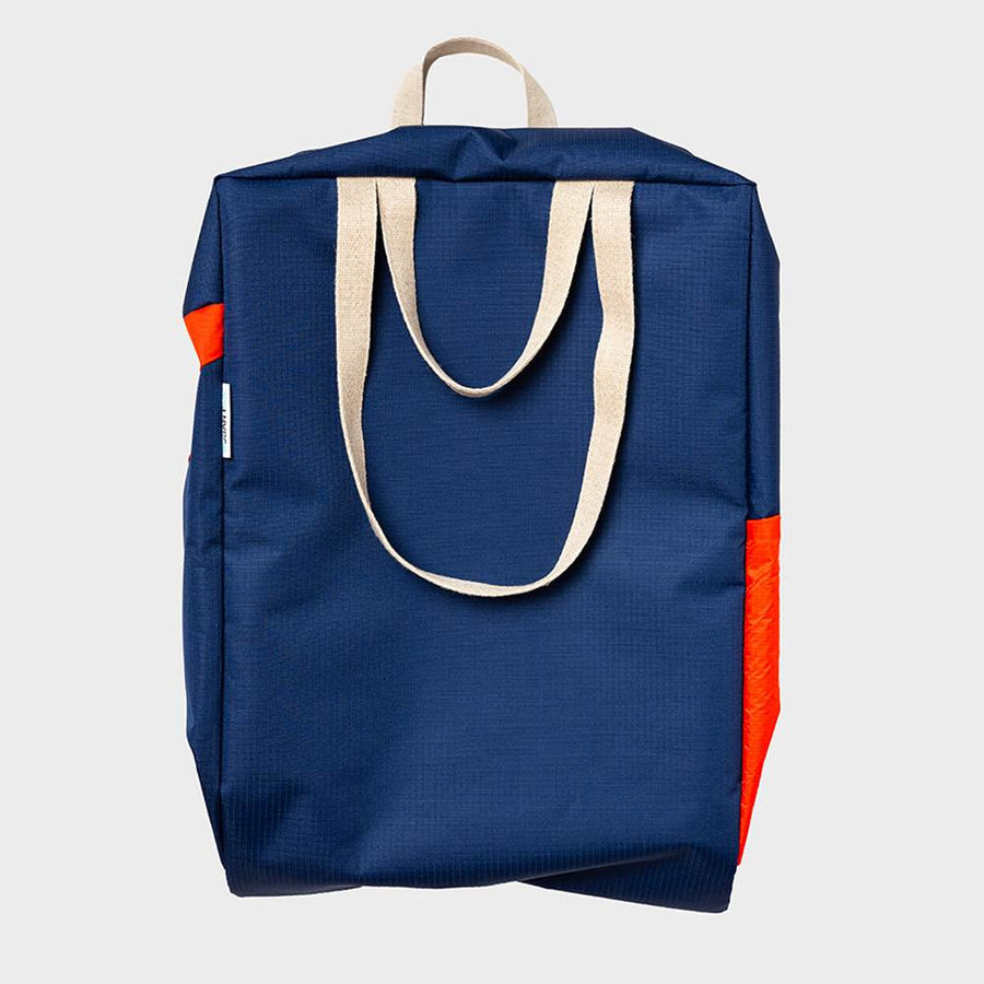 SUSAN BIJL-Tote Bag Large Navy & Red Alert-TOAMPNAVREDL