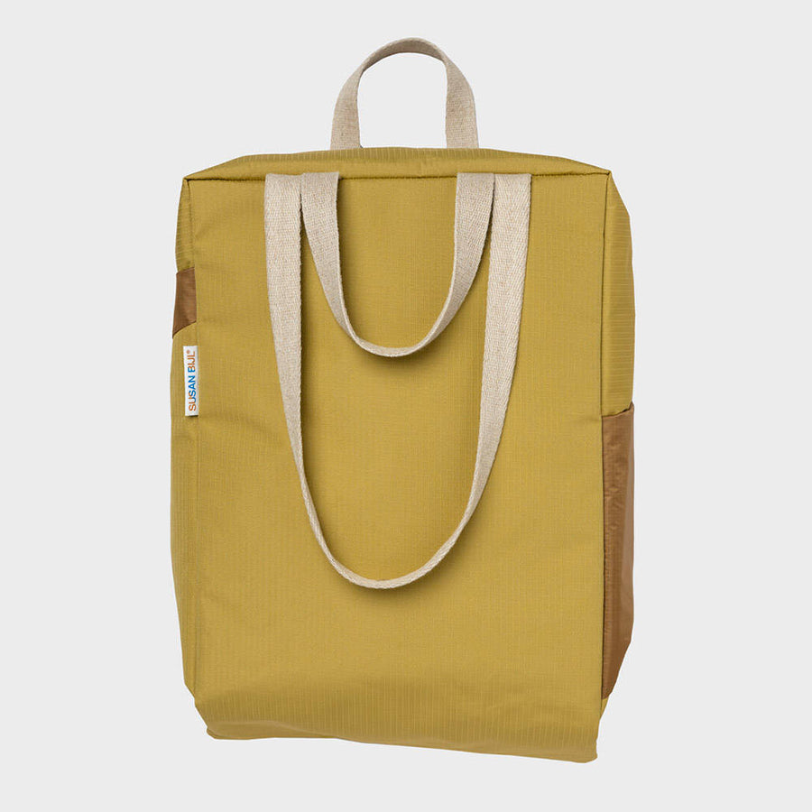 SUSAN BIJL-Tote Bag Medium Moss & Camel-TOREVMOSDUSM