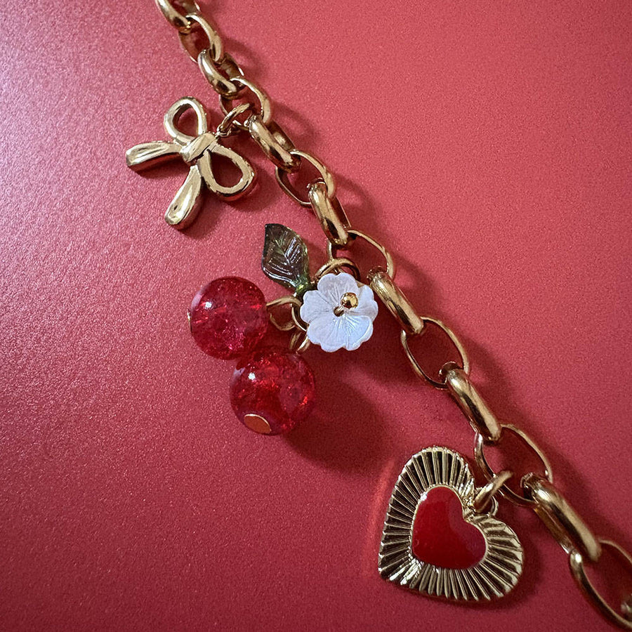 TWINS AND SHOUT-Collana 3 charms versione 1-TSCOLSV3