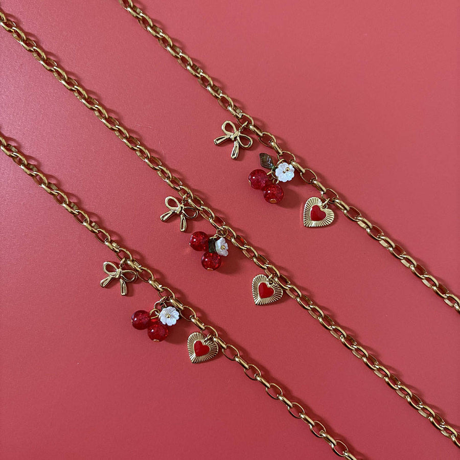 TWINS AND SHOUT-Collana 3 charms versione 1-TSCOLSV3