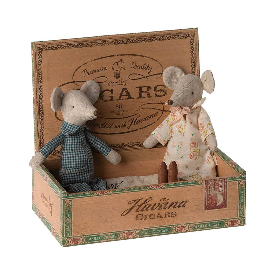 MAILEG-Nonni topolini nella scatola dei sigari-17330300