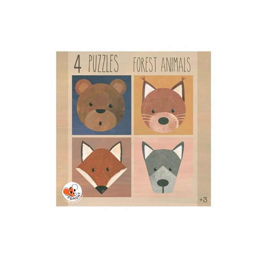 Set 4 puzzle animali della foresta
