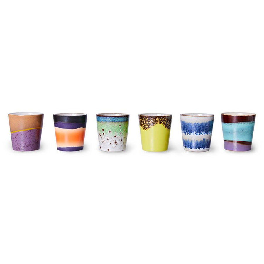 Set 6 tazzine mug 70's Pluto