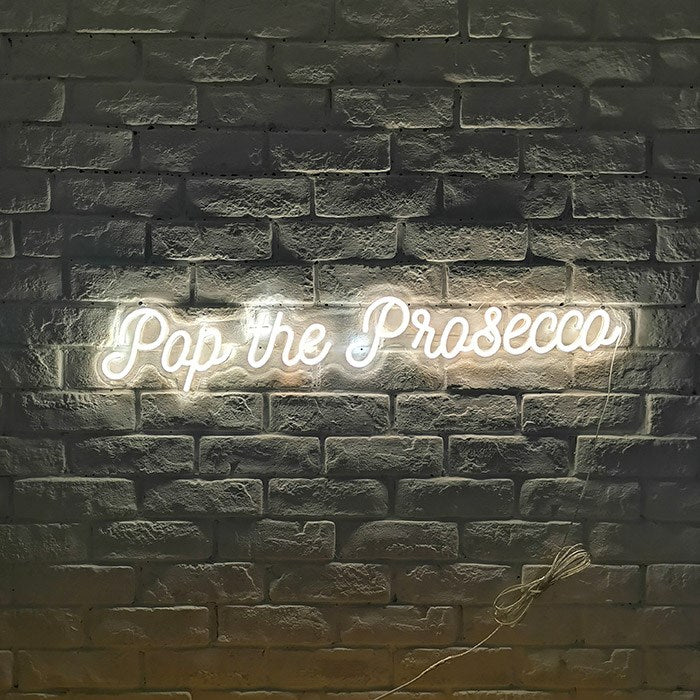 Insegna luminosa Pop the Prosecco