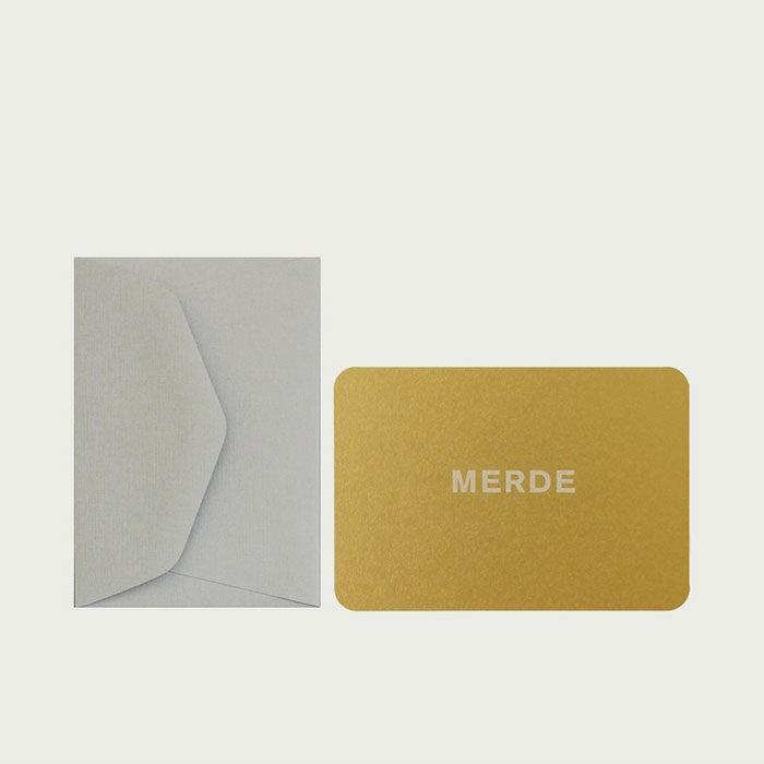 LE TYPOGRAPHE-Mini Biglietto Merde + Busta-8.30