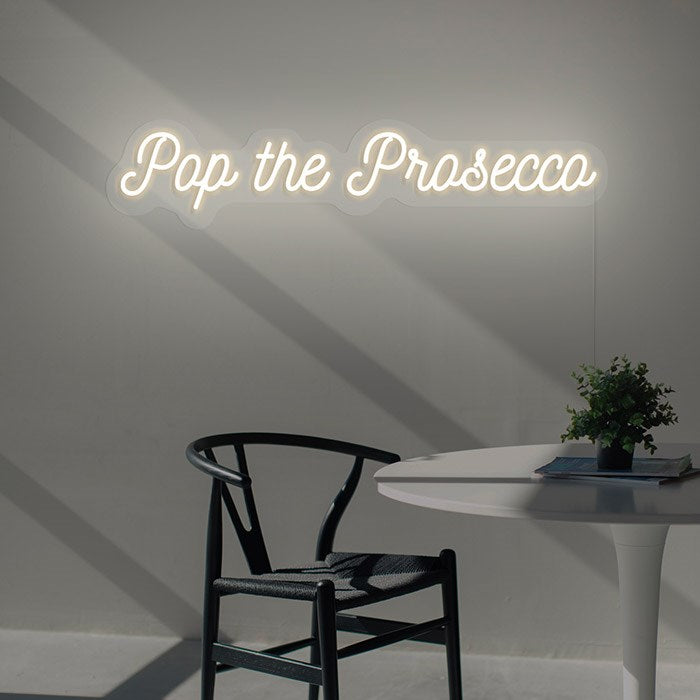 Insegna luminosa Pop the Prosecco